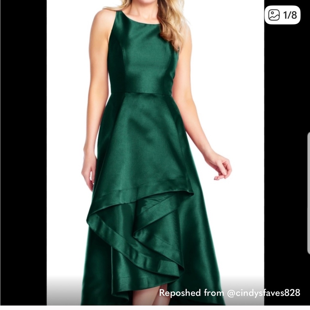 Adrianna Papell Emerald High Low Dress